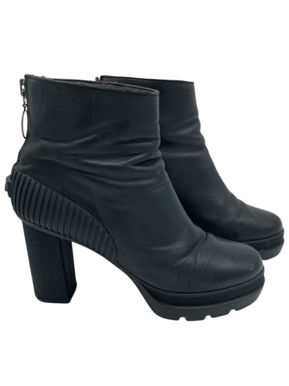 Sorel Dacie Waterproof Heeled Leather Ankle Boots